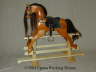 Polished Wood Horse on Safety Stand